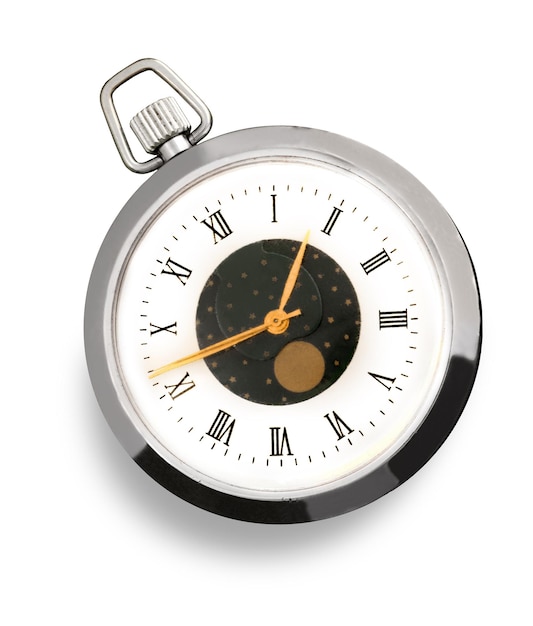 old stopwatch on white background