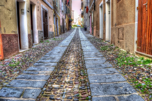 Old street in Alghero Sardinia