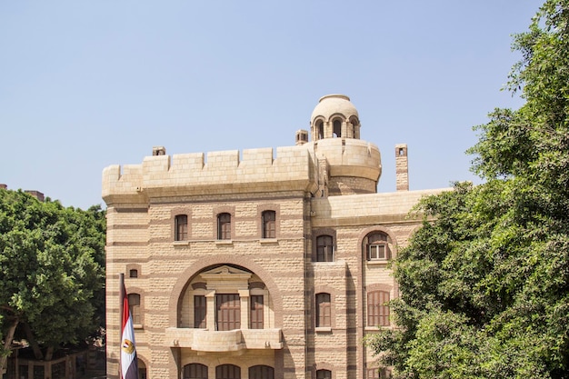 The old street in the Coptic Cairo district of Old Cairo, Egypt