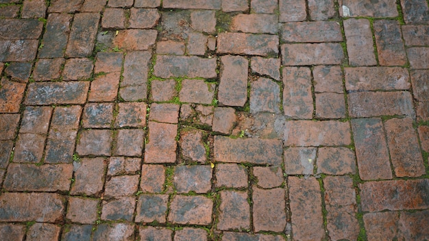 Foto vecchio stile di sfondo del muro di mattoni.