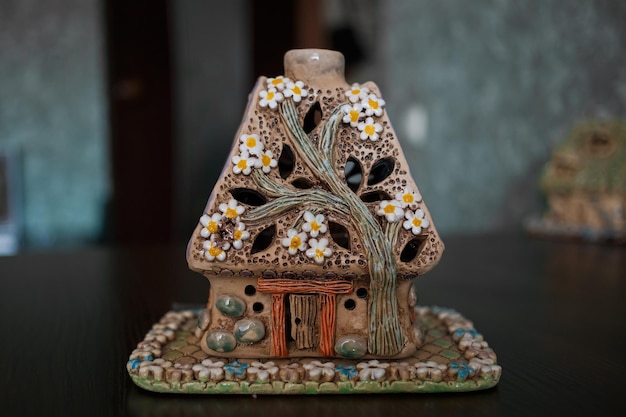 Old style handmade clay house