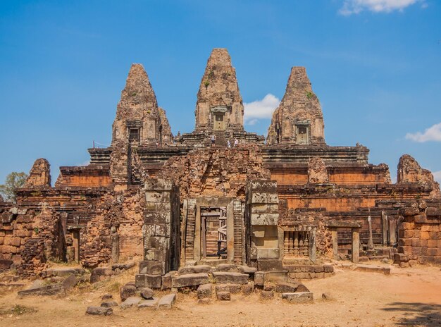 Old temple building against sky