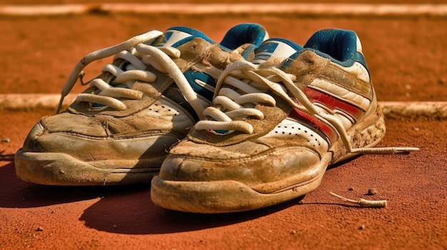 Premium AI Image | old tennis shoes