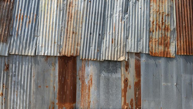 Old Texture and rusty zinc fence background