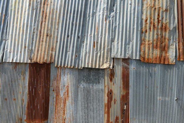 Old Texture and rusty zinc fence background