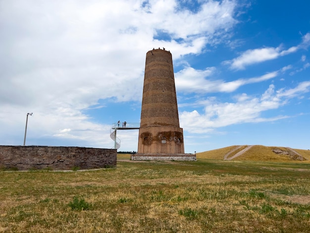 The old tower Burana in Kyrgyzstan