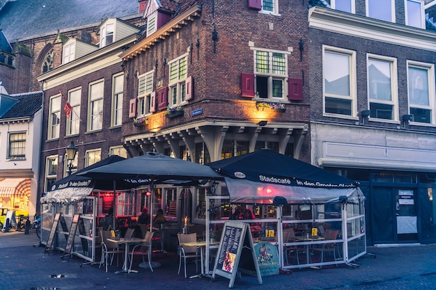 Old town in Amersfoort city in Netherlands