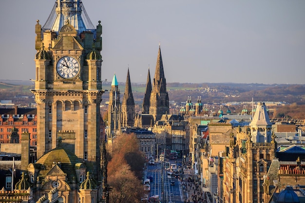 Old town Edinburgh and Edinburgh castle