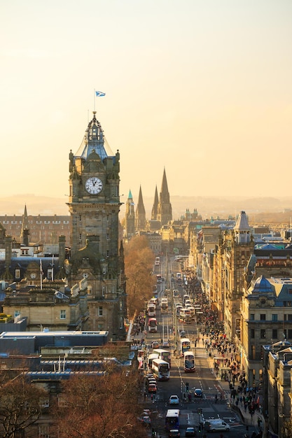 Old town Edinburgh and Edinburgh castle