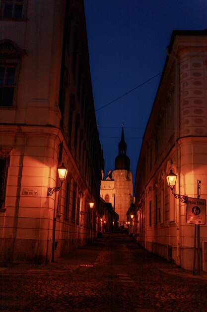 Old town in europe night shooting