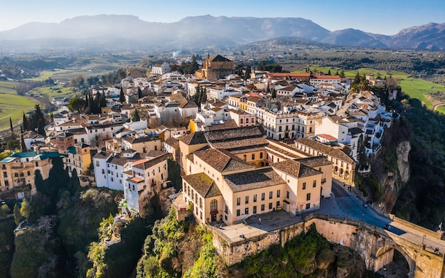 Old town of Ronda. Aerial view