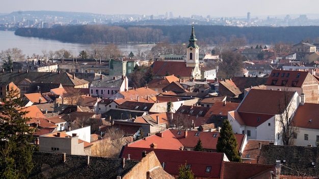 Old town rooftops view City landscape