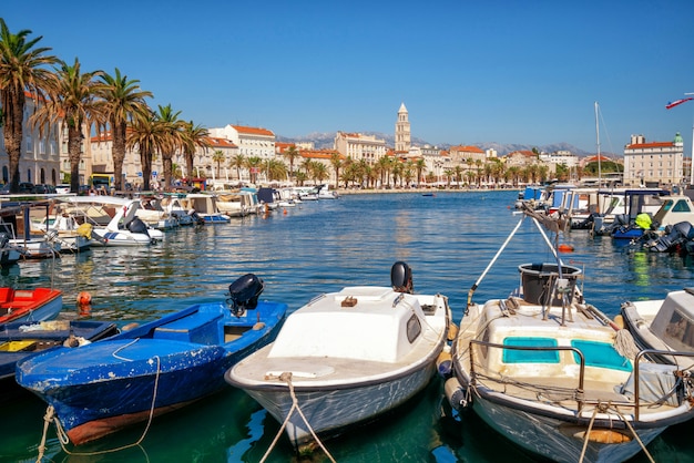 Old town of Split in Dalmatia, Croatia.