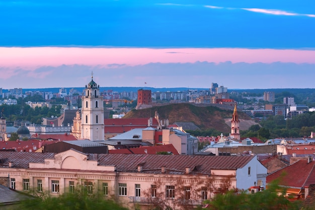 Старый город на закате, Вильнюс, Литва