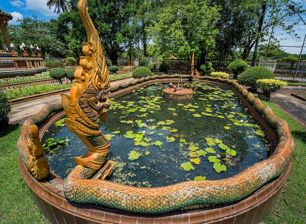 Old traditional buddhist temple in the thailand