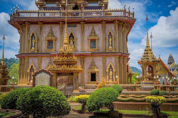 Old traditional buddhist temple in the thailand