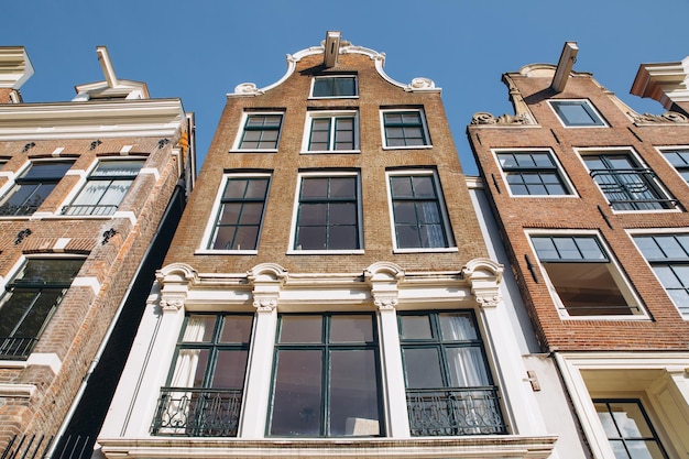 Старый традиционный дом в Амстердаме, Нидерланды