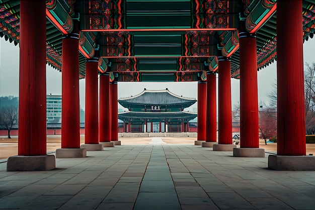 Old Traditional Korean Structure Stands Out