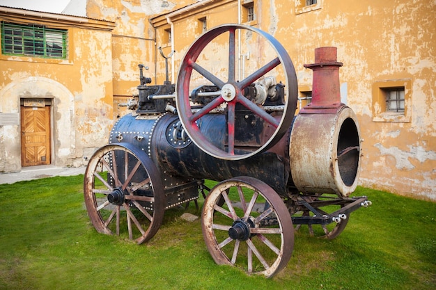 Old trains near the Ushuaia Maritime Museum (Museo Maritimo de Ushuaia). Ushuaia is the capital of Tierra del Fuego in Argentina.