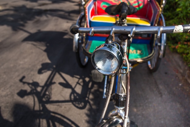 Old tricycle pedal of Thailand