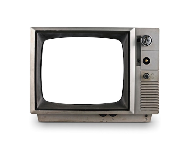 Photo old tv on white background isolated