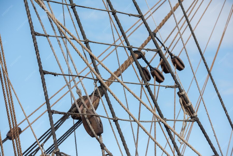 Premium Photo | Old vessel sail ship detail