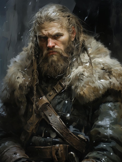 Old viking general from the 9th century