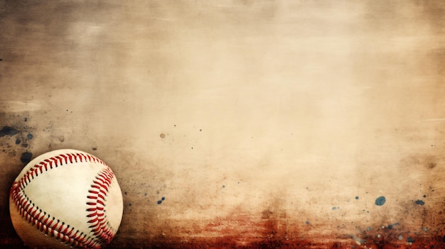 Old vintage baseball background focus in center