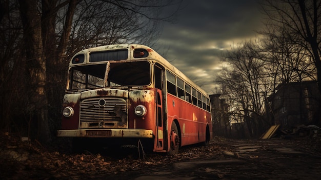 Photo old vintage bus