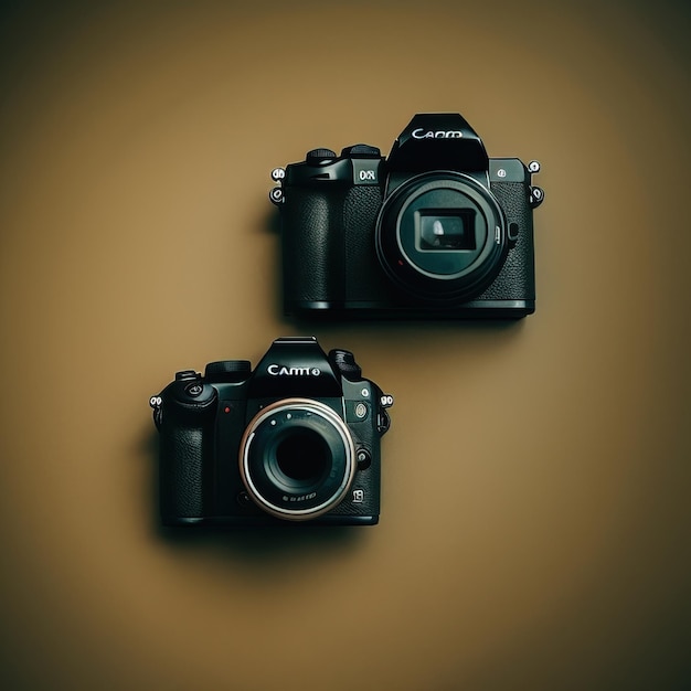 old vintage camera on a wooden background