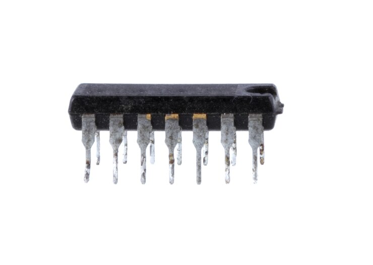 Photo old, vintage chip . isolated over white