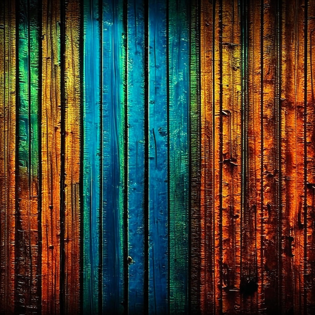 Old vintage colorful wood board texture