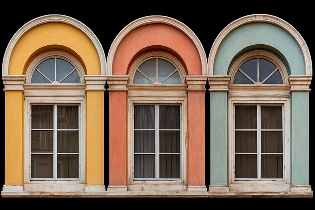 Old Vintage Colours Collage of Palladian Window A Minimalistic Composition of Lovely Venetian