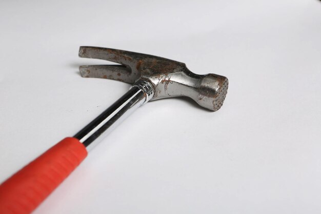 Old vintage hammer the craft tool for carpenter