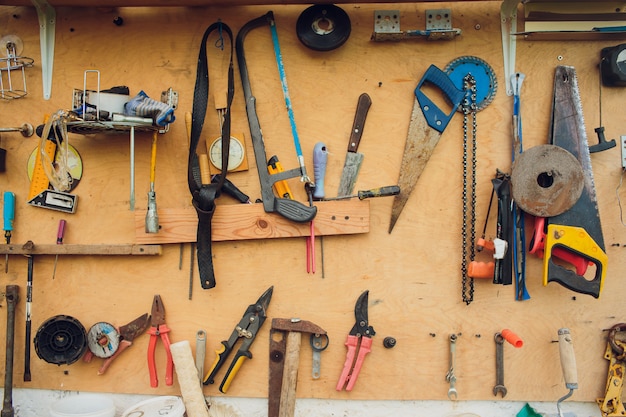 Old vintage hand tools