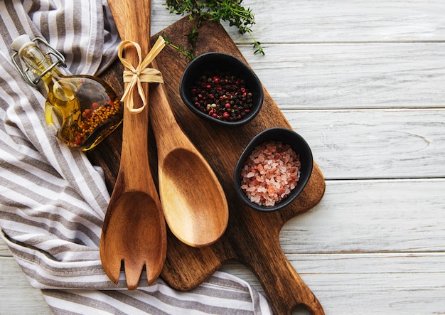 Old vintage kitchen utensils