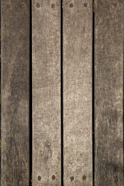 Old vintage planked wood board. Wood.