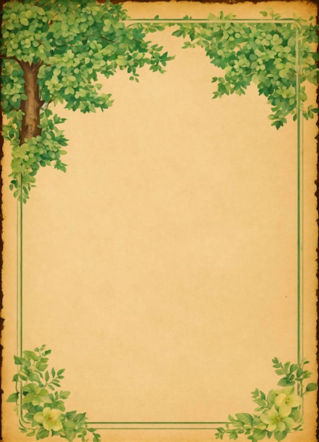 Старая ретро-бумага с деревянной границей