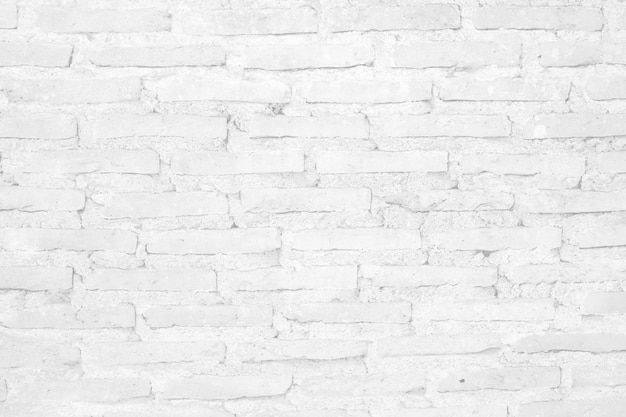 Old vintage white brick wall texture background