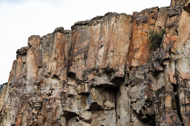 Old volcanic rocks in Ihlara Gorge in Cappadocia