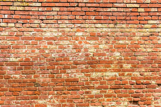 Old wall of red bricks for the background