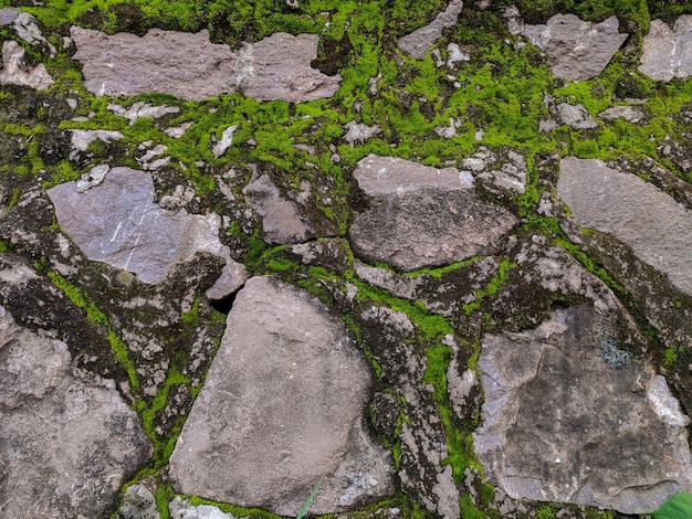 Old wall of rocks