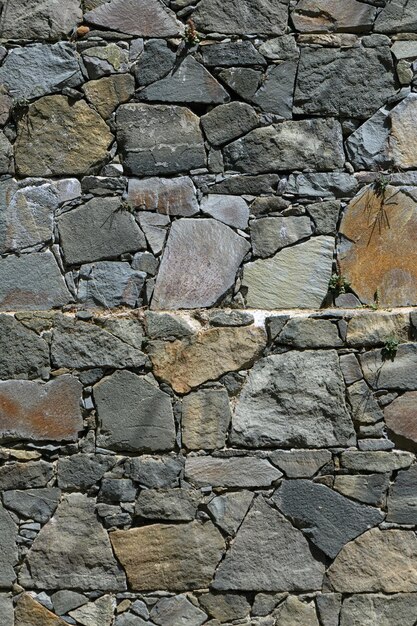 old wall of stone shell rock of arbitrary shape