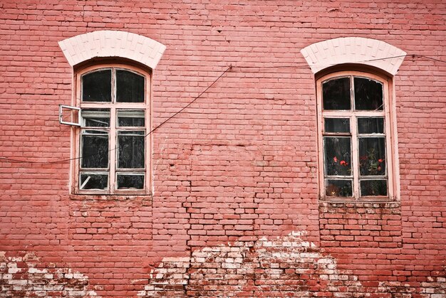 Old wall with windows