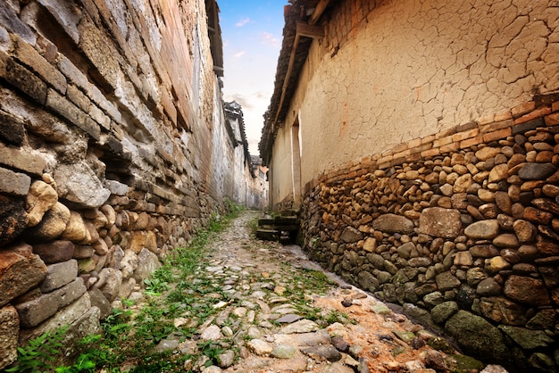 The old walls of the ancient village