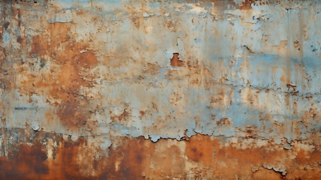 Old weather peeling paint texture on rusty metal