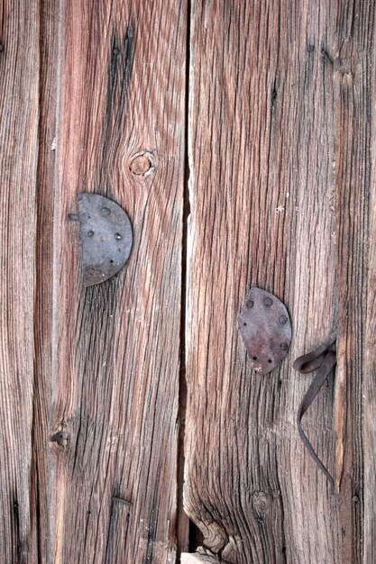 Old weathered wooden door