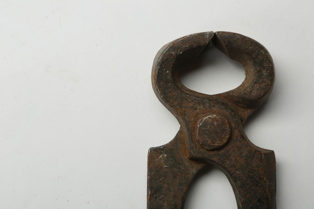 old well used pair of rusty nippers