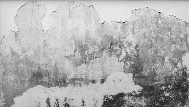 Old white concrete wall are peeling. Paint concrete wall abstract texture background.