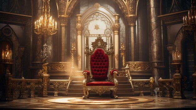 Photo old white and gold royal chair